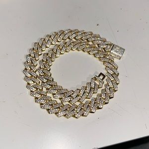moissanite iced out cuban link chain